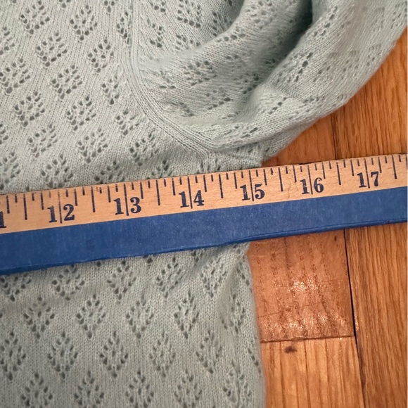 Brooks Brothers Sweater Womens S 100% Italian Cashmere V Neck Gray Cable Knit s@ - Picture 5 of 8